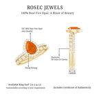 Rosec Jewels-Teardrop Fire Opal Bridal Ring Set with Diamond