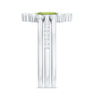 Marquise Cut Peridot Solitaire Trio Ring Set with Moissanite AAA - Rosec Jewels