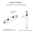 Rosec Jewels-Natural Ruby Heart Eternity Ring for Promise