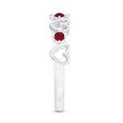 Rosec Jewels-Natural Ruby Heart Eternity Ring for Promise