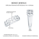 Contemporary Diamond Half Eternity Band Ring for Women Natural - ( HI-SI ) - Rosec Jewels