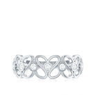 Contemporary Diamond Half Eternity Band Ring for Women Natural - ( HI-SI ) - Rosec Jewels
