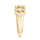 Contemporary Diamond Half Eternity Band Ring for Women Natural - ( HI-SI ) - Rosec Jewels