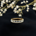 Natural Marquise Diamond Half Eternity Wedding Band Natural - ( HI-SI ) - Rosec Jewels