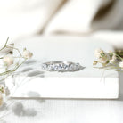Natural Pear Shape Diamond Half Eternity Ring for Women Natural - ( HI-SI ) - Rosec Jewels