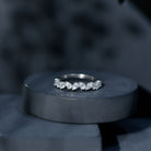 Natural Pear Shape Diamond Half Eternity Ring for Women Natural - ( HI-SI ) - Rosec Jewels