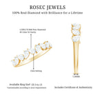 Natural Pear Shape Diamond Half Eternity Ring for Women Natural - ( HI-SI ) - Rosec Jewels