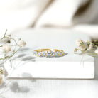 Natural Pear Shape Diamond Half Eternity Ring for Women Natural - ( HI-SI ) - Rosec Jewels