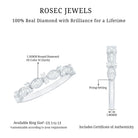 Designer Diamond Half Eternity Ring for Valentines Natural - ( HI-SI ) - Rosec Jewels