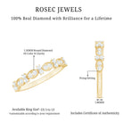 Designer Diamond Half Eternity Ring for Valentines Natural - ( HI-SI ) - Rosec Jewels
