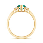 2.5 Carat Lab Grown Emerald and Diamond Marquise Engagement Ring AAAA - Rosec Jewels