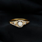 Certified Diamond Classic Engagement Ring in Split Shank Natural - ( HI-SI ) - Rosec Jewels