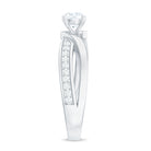 Zircon Solitaire Infinity Engagement Ring with Side Stones AAAA - Rosec Jewels