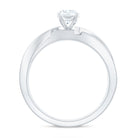Zircon Solitaire Infinity Engagement Ring with Side Stones AAAA - Rosec Jewels