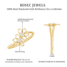 Rosec Jewels-Brilliant Cut Diamond Flower Promise Ring