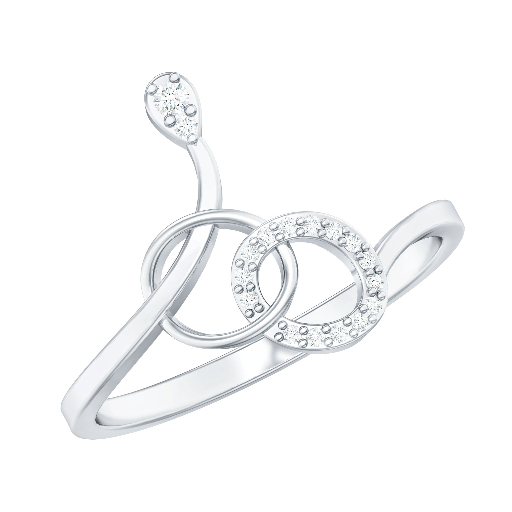 Natural Diamond Minimalist Promise Ring for Her Natural - ( HI-SI ) - Rosec Jewels