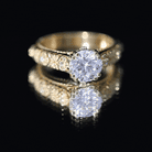 2 Carat Moissanite Double Prong Vintage Engagement Ring D-VS1 - Rosec Jewels