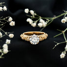 2 Carat Moissanite Double Prong Vintage Engagement Ring D-VS1 - Rosec Jewels