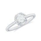 Rosec Jewels-Round Shape Diamond Ring in Illusion Setting
