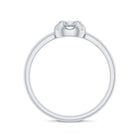 Round Shape Diamond Promise Ring in Illusion Setting Natural - ( HI-SI ) - Rosec Jewels