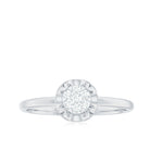 Rosec Jewels-Round Shape Diamond Ring in Illusion Setting
