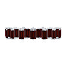 Real Garnet Baguette Eternity Ring with Certificate AAA - Rosec Jewels