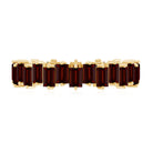 Real Garnet Baguette Eternity Ring with Certificate AAA - Rosec Jewels