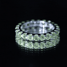 Natural Green Peridot Eternity Ring With Certificate AAA - Rosec Jewels