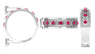 Rosec Jewels-Vintage Inspired Ruby Half Eternity Anniversary Band Ring