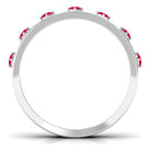 Rosec Jewels-Vintage Inspired Ruby Half Eternity Anniversary Band Ring