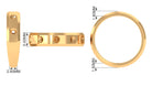 Certified Natural Diamond Mens Wedding Band Natural - ( HI-SI ) - Rosec Jewels