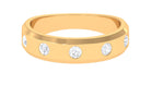 Certified Natural Diamond Mens Wedding Band Natural - ( HI-SI ) - Rosec Jewels