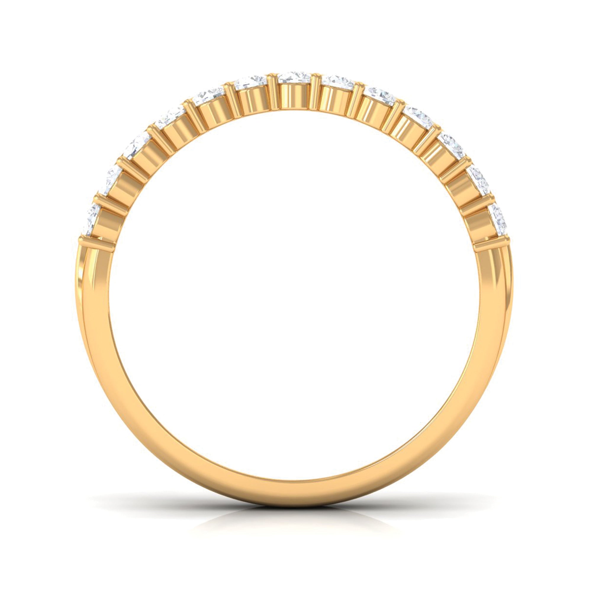 Certified Real Diamond Wedding Band Ring for Women Natural - ( HI-SI ) - Rosec Jewels