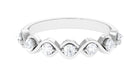 Certified Natural Diamond Half Eternity Ring with Infinity Knot Natural - ( HI-SI ) - Rosec Jewels