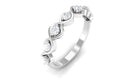 Certified Natural Diamond Half Eternity Ring with Infinity Knot Natural - ( HI-SI ) - Rosec Jewels