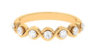 Certified Natural Diamond Half Eternity Ring with Infinity Knot Natural - ( HI-SI ) - Rosec Jewels