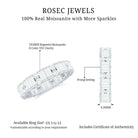 Round and Baguette Cut Moissanite Eternity Wedding Band D-VS1 - Rosec Jewels