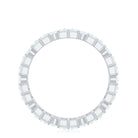 Round and Baguette Cut Moissanite Eternity Wedding Band D-VS1 - Rosec Jewels