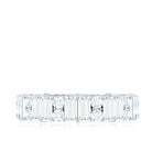 Round and Baguette Cut Moissanite Eternity Wedding Band D-VS1 - Rosec Jewels