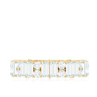 Round and Baguette Cut Moissanite Eternity Wedding Band D-VS1 - Rosec Jewels
