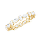 Oval and Marquise Cut Moissanite Stackable Eternity Ring D-VS1 - Rosec Jewels
