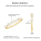 Marquise and Oval Shape Moissanite Half Eternity Ring D-VS1 - Rosec Jewels