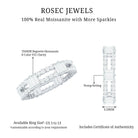Unique Moissanite Eternity Wedding Band Ring D-VS1 - Rosec Jewels