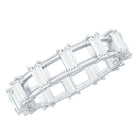 Moissanite Baguette Wedding Band with Certificate D-VS1 - Rosec Jewels