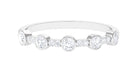 Natural Diamond Half Eternity Ring in Bezel Setting Natural - ( HI-SI ) - Rosec Jewels
