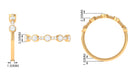 Natural Diamond Half Eternity Ring in Bezel Setting Natural - ( HI-SI ) - Rosec Jewels