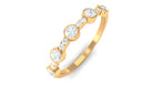 Natural Diamond Half Eternity Ring in Bezel Setting Natural - ( HI-SI ) - Rosec Jewels