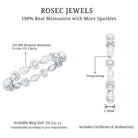Certified Moissanite Contemporary Eternity Ring D-VS1 - Rosec Jewels