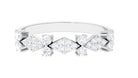 Art Deco Inspired Diamond Half Eternity Ring for Women Natural - ( HI-SI ) - Rosec Jewels