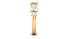 Art Deco Inspired Diamond Half Eternity Ring for Women Natural - ( HI-SI ) - Rosec Jewels